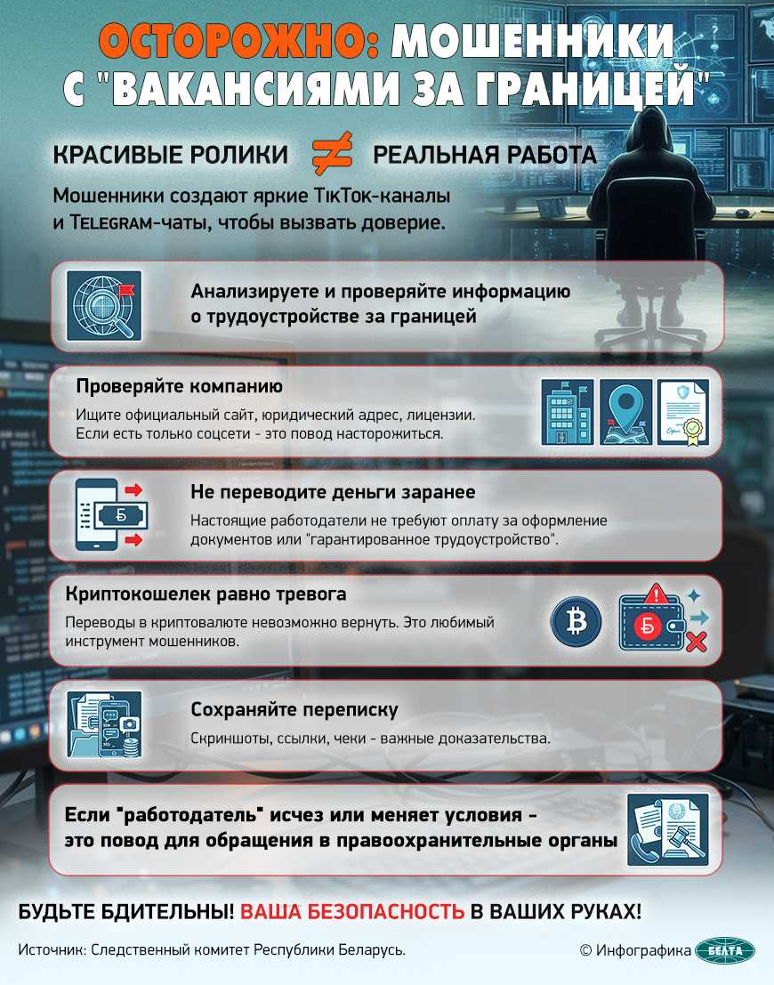 Осторожно: мошенники с «вакансиями за границей»